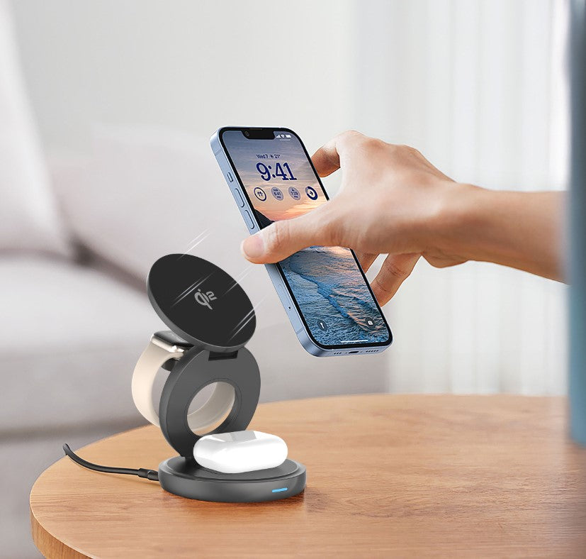 LMP Twist 3-in-1 Qi2-Ladepad – Dein flexibles, kabelloses Ladegerät für unterwegs!