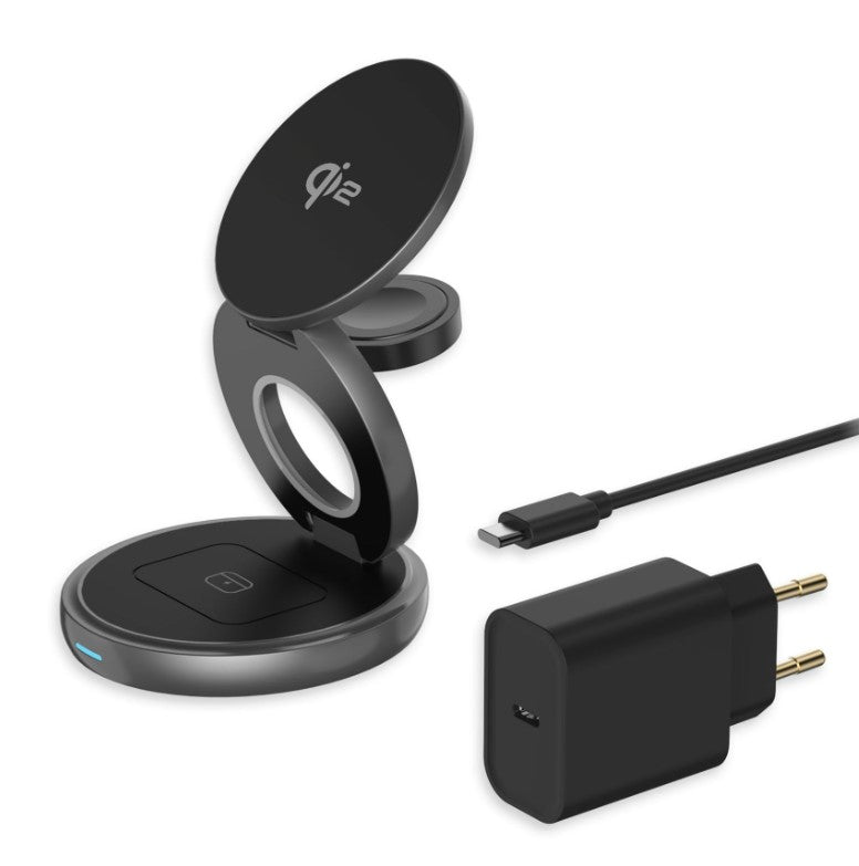 LMP Twist 3-in-1 Qi2-Ladepad – Dein flexibles, kabelloses Ladegerät für unterwegs!