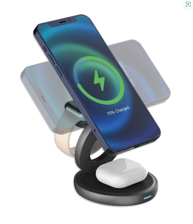 LMP Twist 3-in-1 Qi2-Ladepad – Dein flexibles, kabelloses Ladegerät für unterwegs!