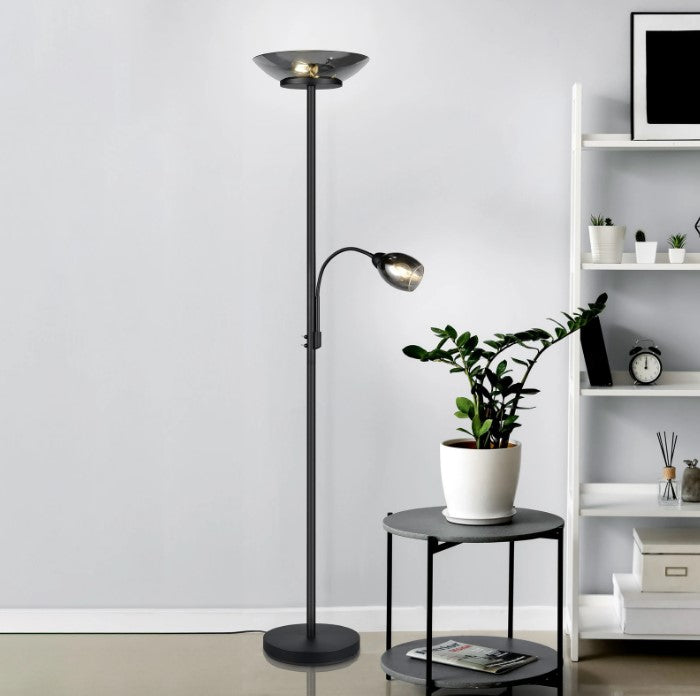 Leuchten - Lampen - Stehleuchte Gerry mit Deckenfluter und Leselicht