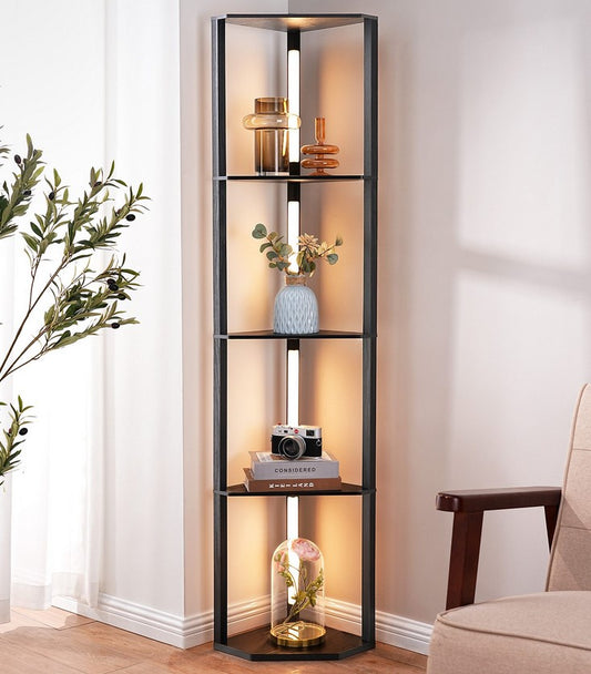 EDISHINE LED-Stehlampe mit Regal – 3-in-1 Design